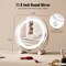 White Round LED Makeup Mirror with 3 Light Modes, 5X Magnifier and 360 Degree Rotation